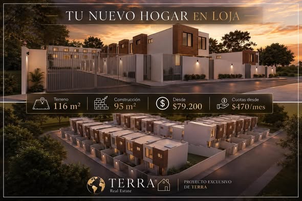 Imagen promocional del conjunto residencial de Terra en Loja